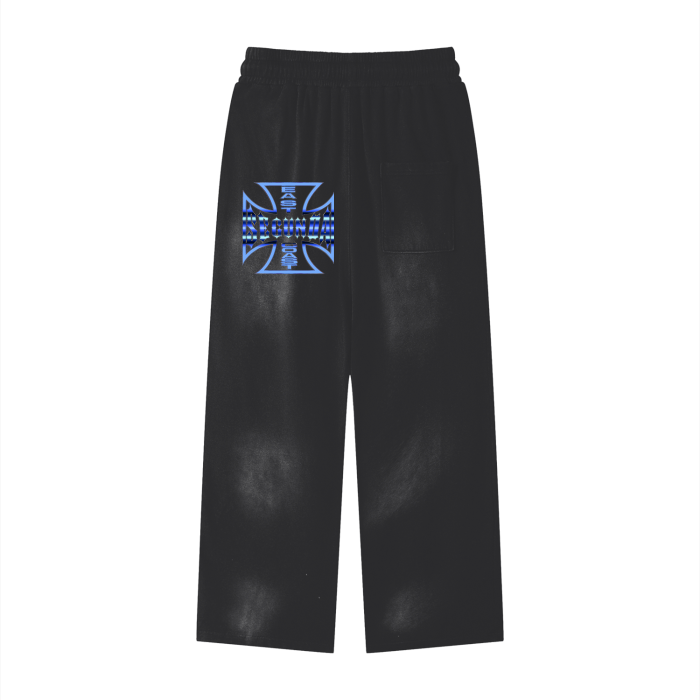 Segunda Choppers "Blue Chrome" Monkey Wash Loose fit Sweatpants