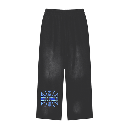 Segunda Choppers "Blue Chrome" Monkey Wash Loose fit Sweatpants